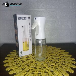 Premium Quality Glass Oil Sprayer Bottle with Powerful Spraying Pressure, Perfect for Air Fryer, BBQ, Salad, Baking & Roasting 200ml